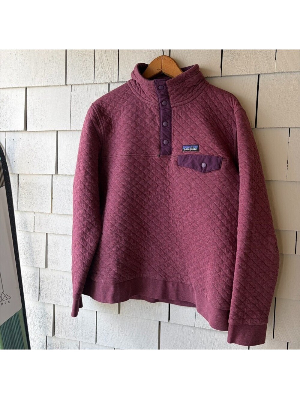 Patagonia Quilt Snap-T Womens Large Light Burgendy Gorpcore